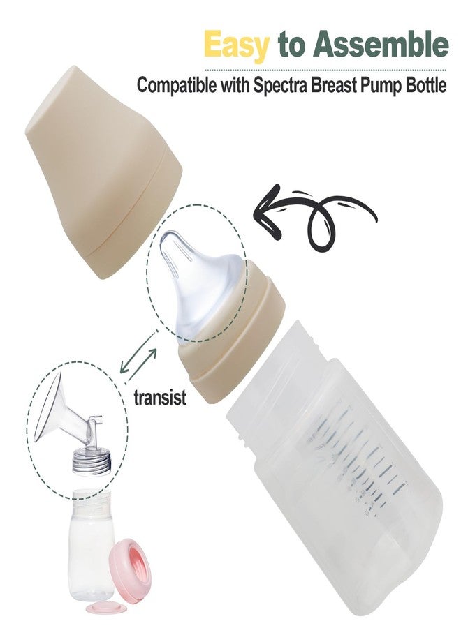 Runhike Bottle Nipples Compatible with Spectra with Baby Safe Soft Silicone,Medium Flow Nipples for Bottles Compatible with Spectra,Size 0-12 Month,2PCS (M) - Image 3